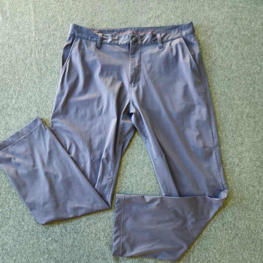 Rhone Commuter Pants Size 34 x 30 Dark Slate Straight Leg Performance EUC Active
